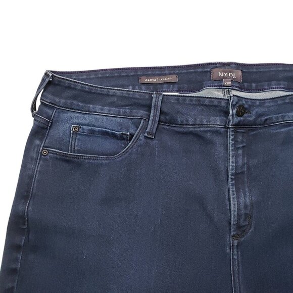 NYDJ‎ Alina Legging Jeans Womens 22W High Rise Dark Wash - Picture 3 of 7